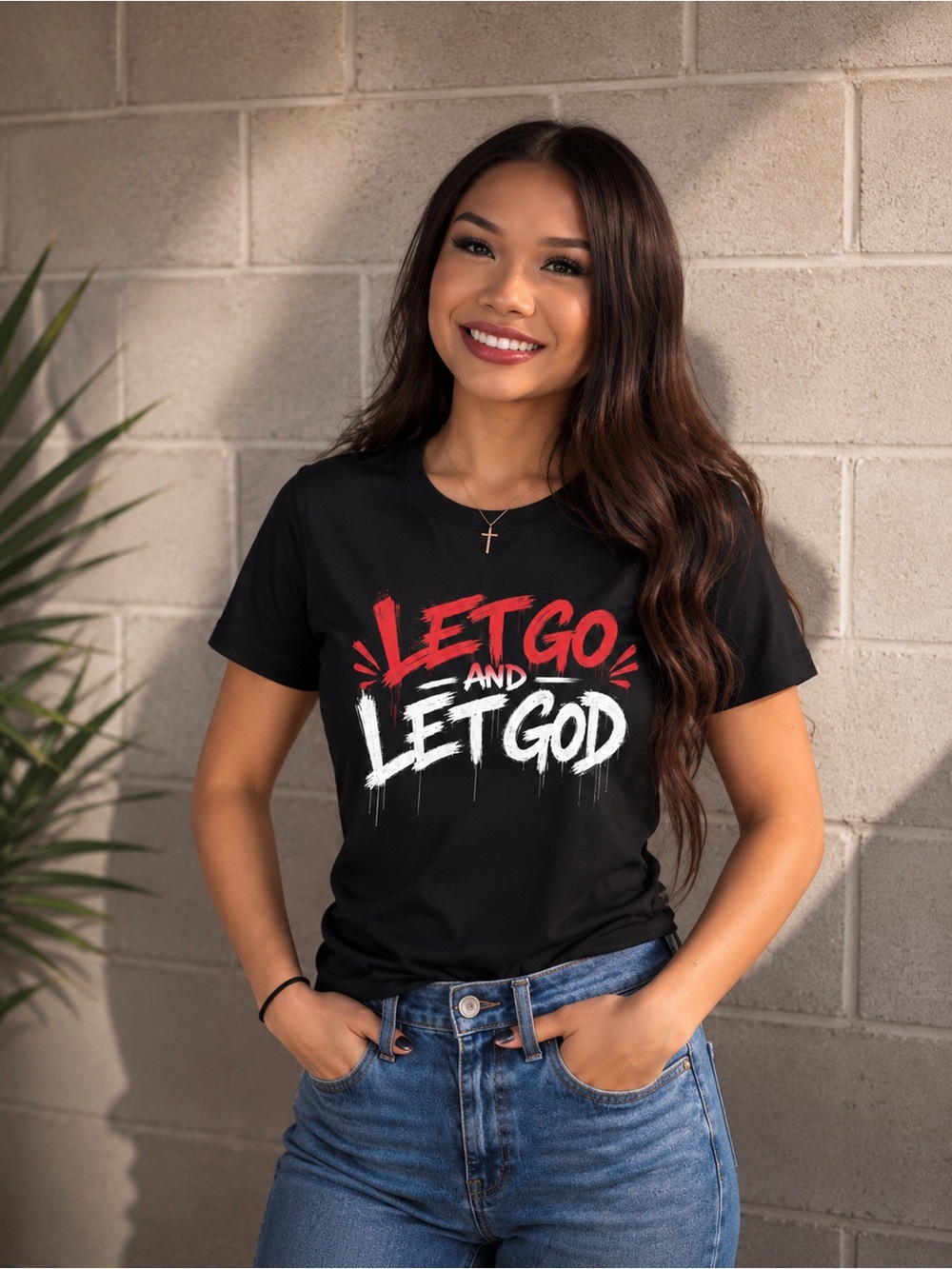 2wenty8 Women’s  “Let Go and Let God “ T-Shirt - Picture 2 of 9